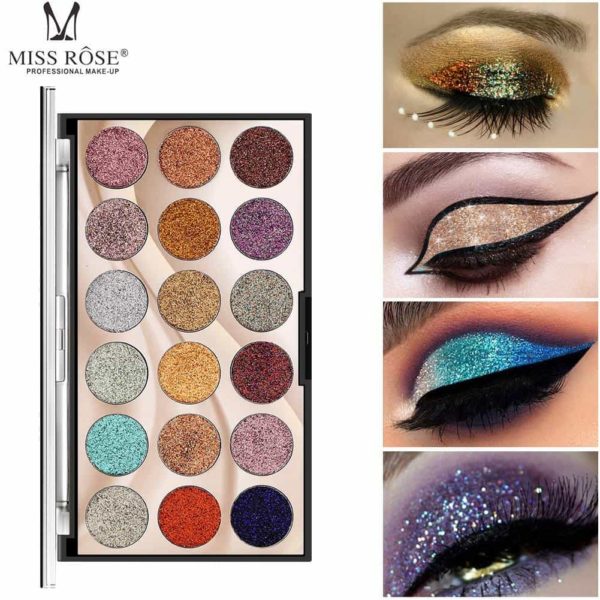 Paleta de Glitter 18 colores - Miss Rose - Imagen 2